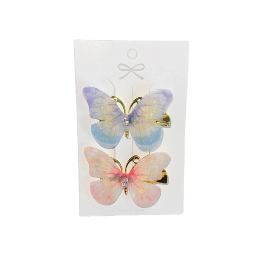 Set of 2 Butterfly Hair Clips Universal Hair Accessories 1.57 inches